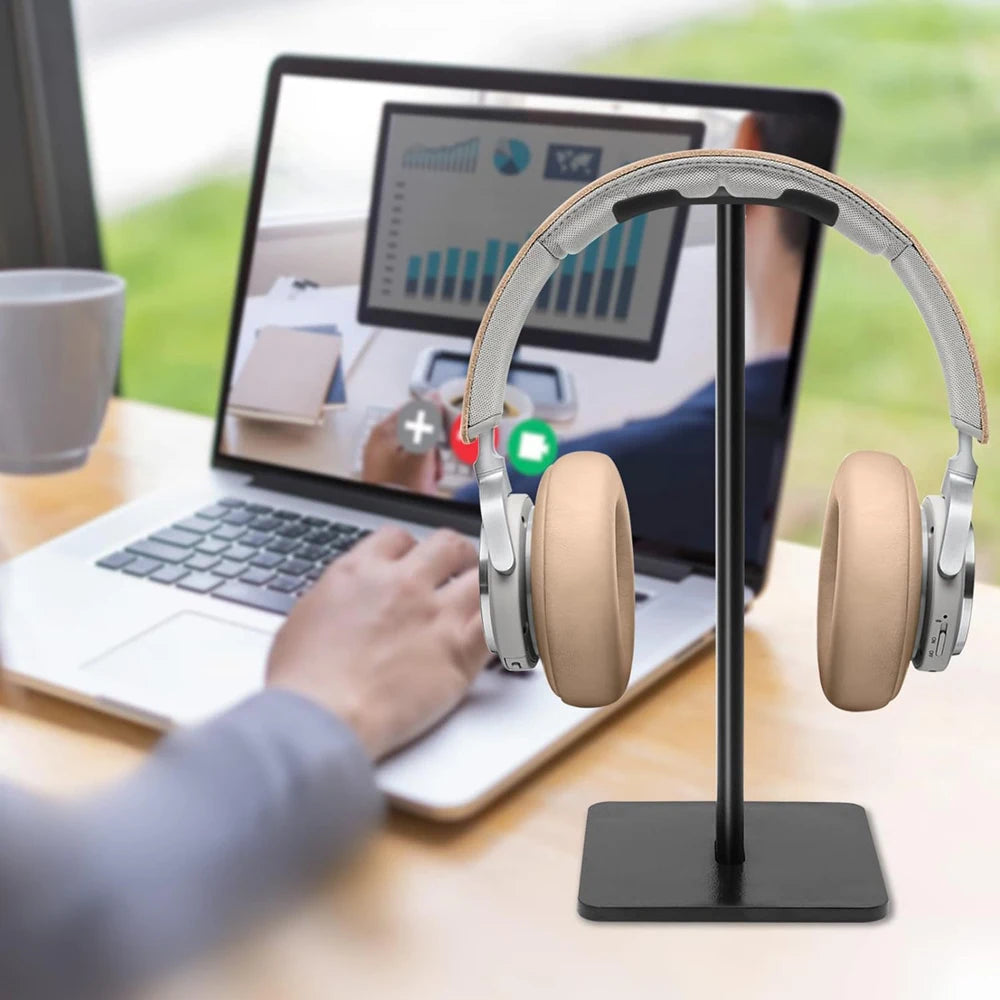 NexBuy™ Headphone Stand — Desktop Headset Holder for AirPods Max, HyperX, Gaming & Bluetooth Headsets