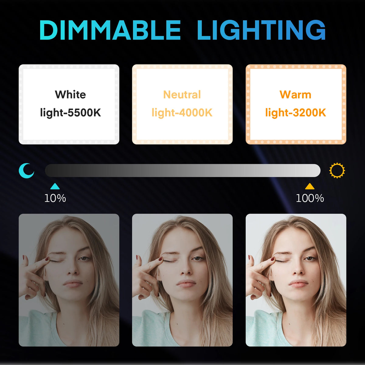 NexBuy RGB Streaming Key Light – Bi-Color LED Desk Light with Remote, Phone Holder & Stand