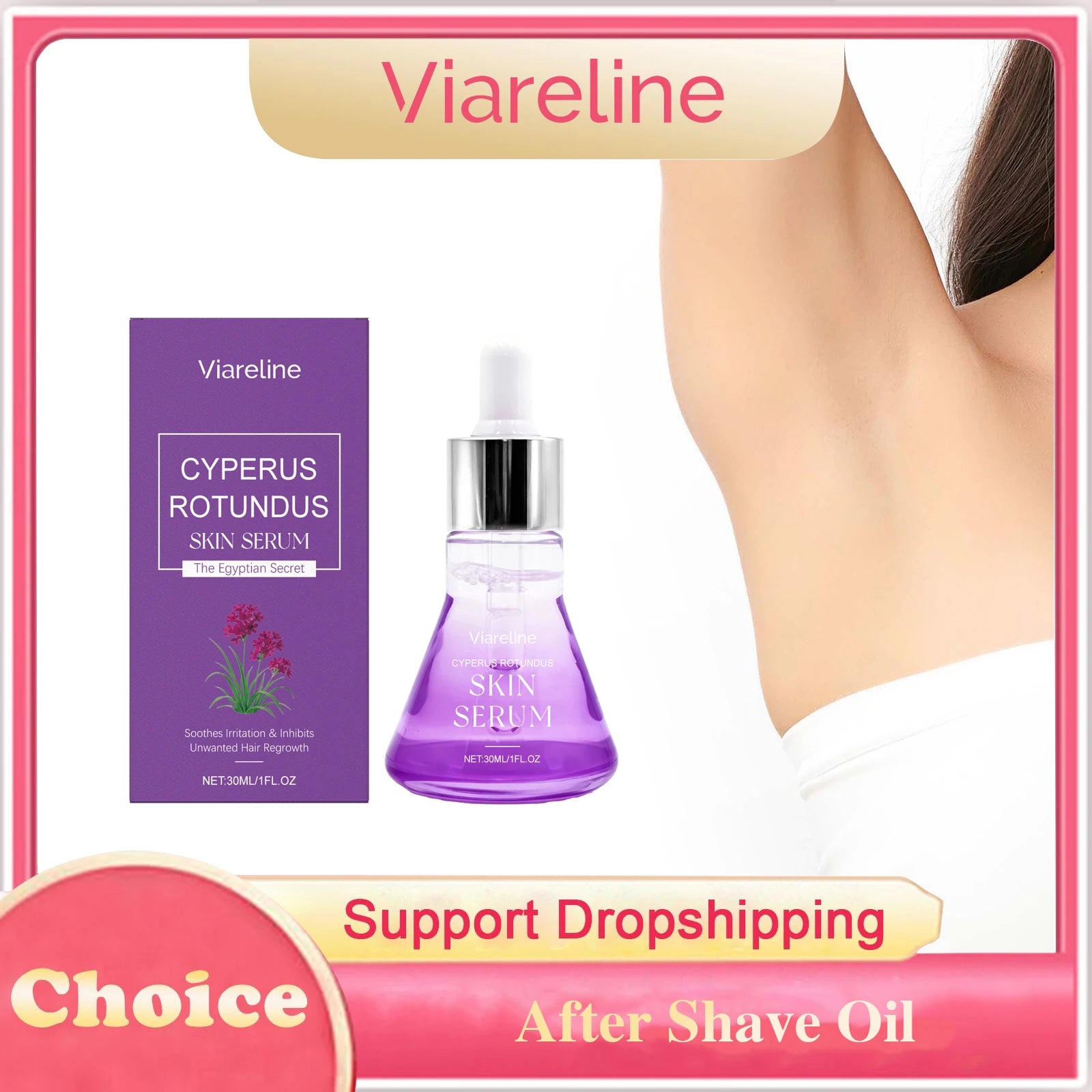 Viareline Cyperus Rotundus Hair Inhibitor Serum