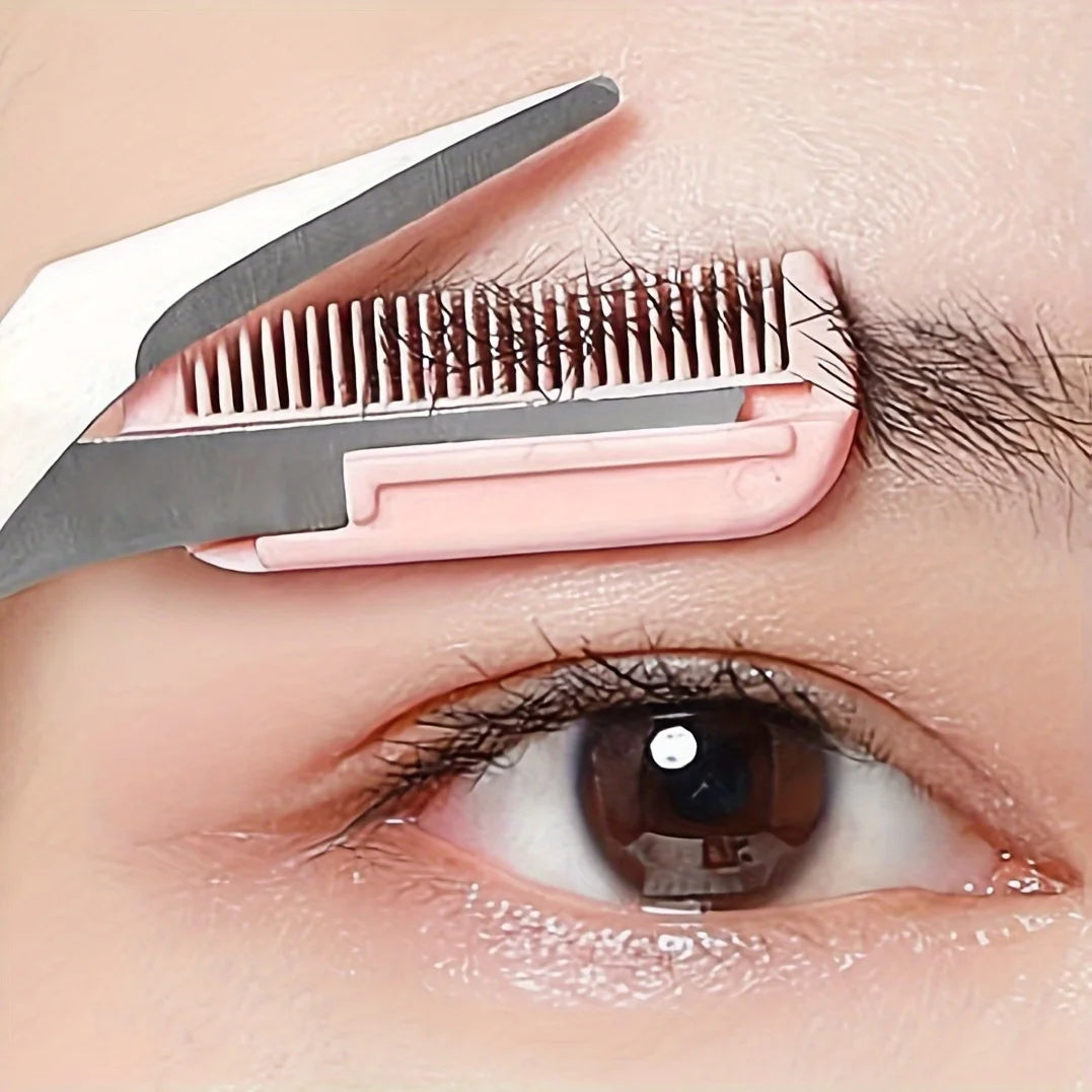 NexBuy™ Eyebrow Trimming Scissors Comb