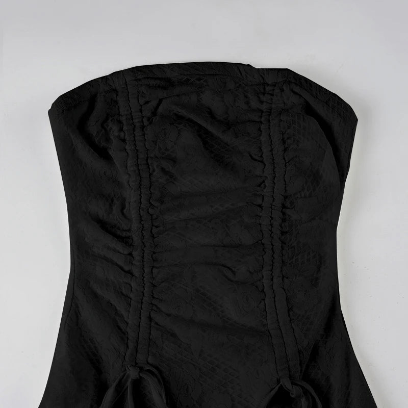 NexBuy™ Lace-Patchwork Asymmetrical Tube Dress